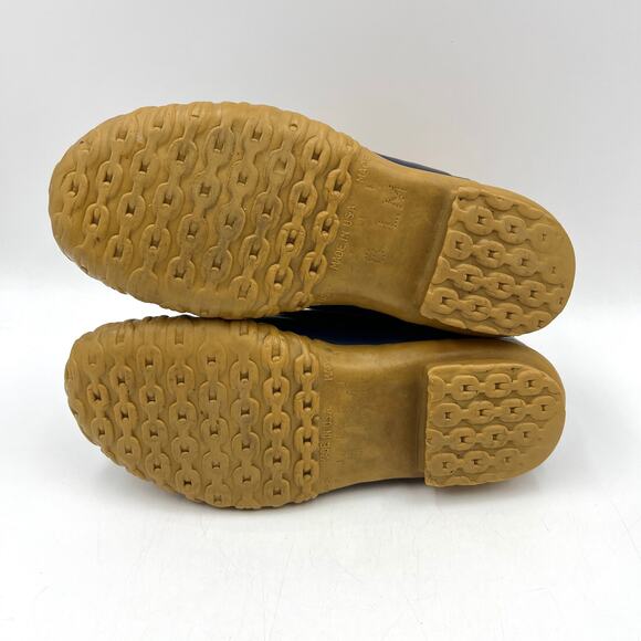 Vintage LL Bean Duck Toe Boots Blue Maine Hunting Shoe Leather - Picture 6 of 9